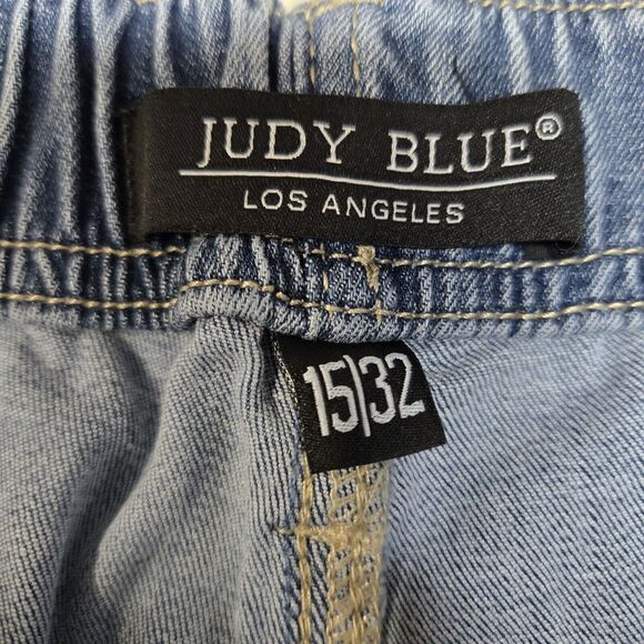 Judy Blue High Waist Jogger Jeans Womens 32 Cropped Drawstring Waist Comfort - Picture 5 of 11